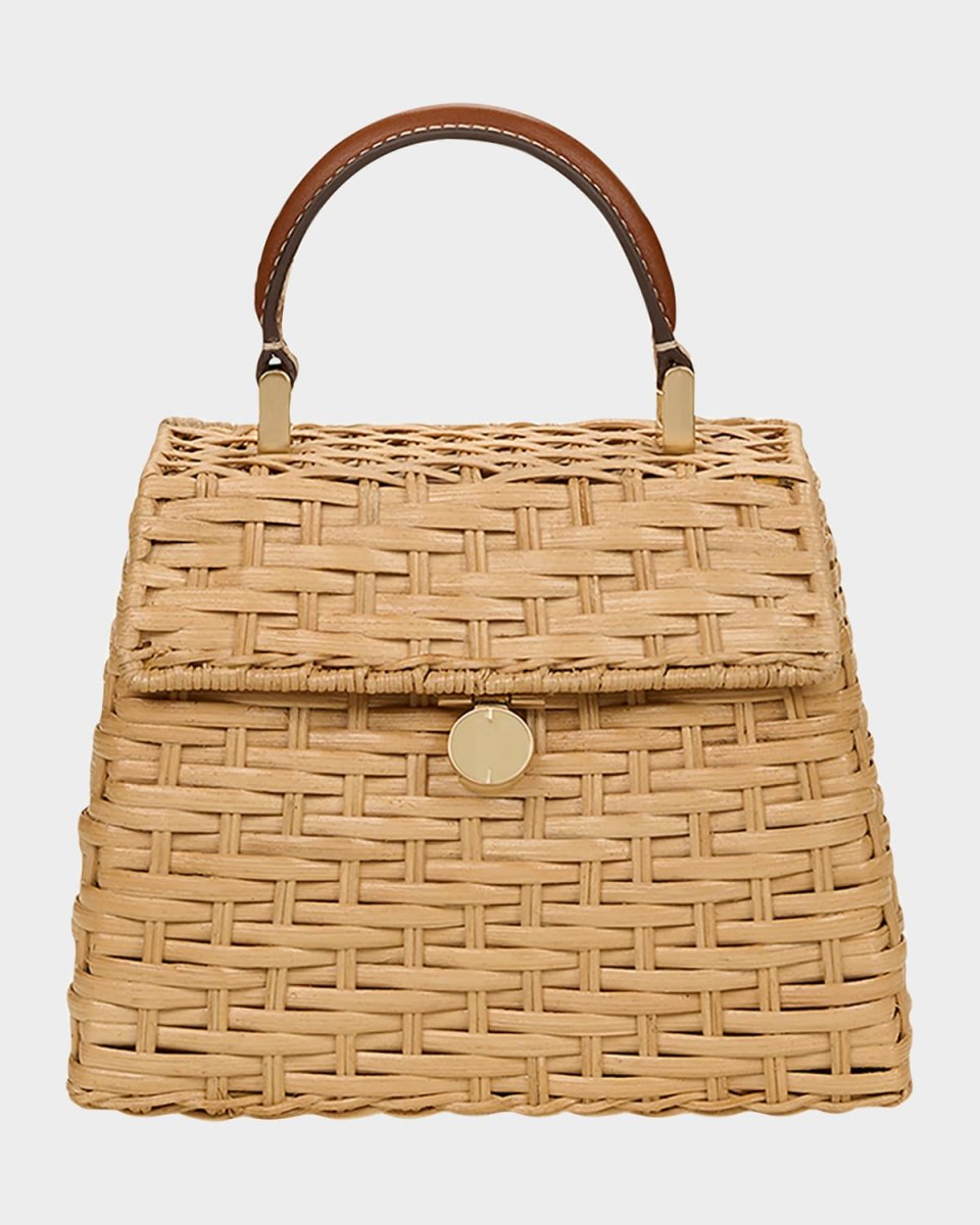 Sybil Flap Rattan Crossbody Bag